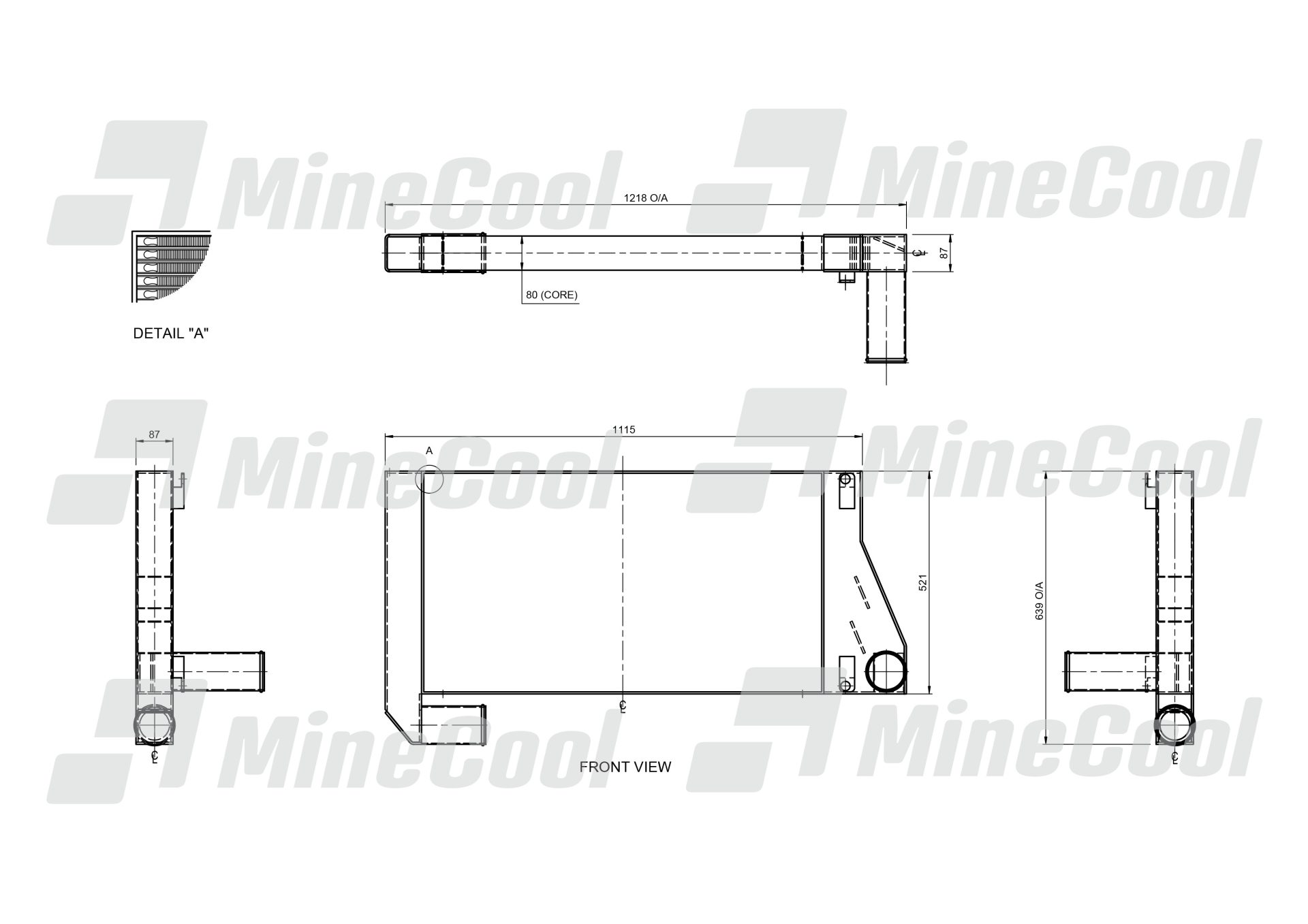COOLER CHARGE AIR COMPLETE ASSY TEREX FRANNA CRANE - Image 3