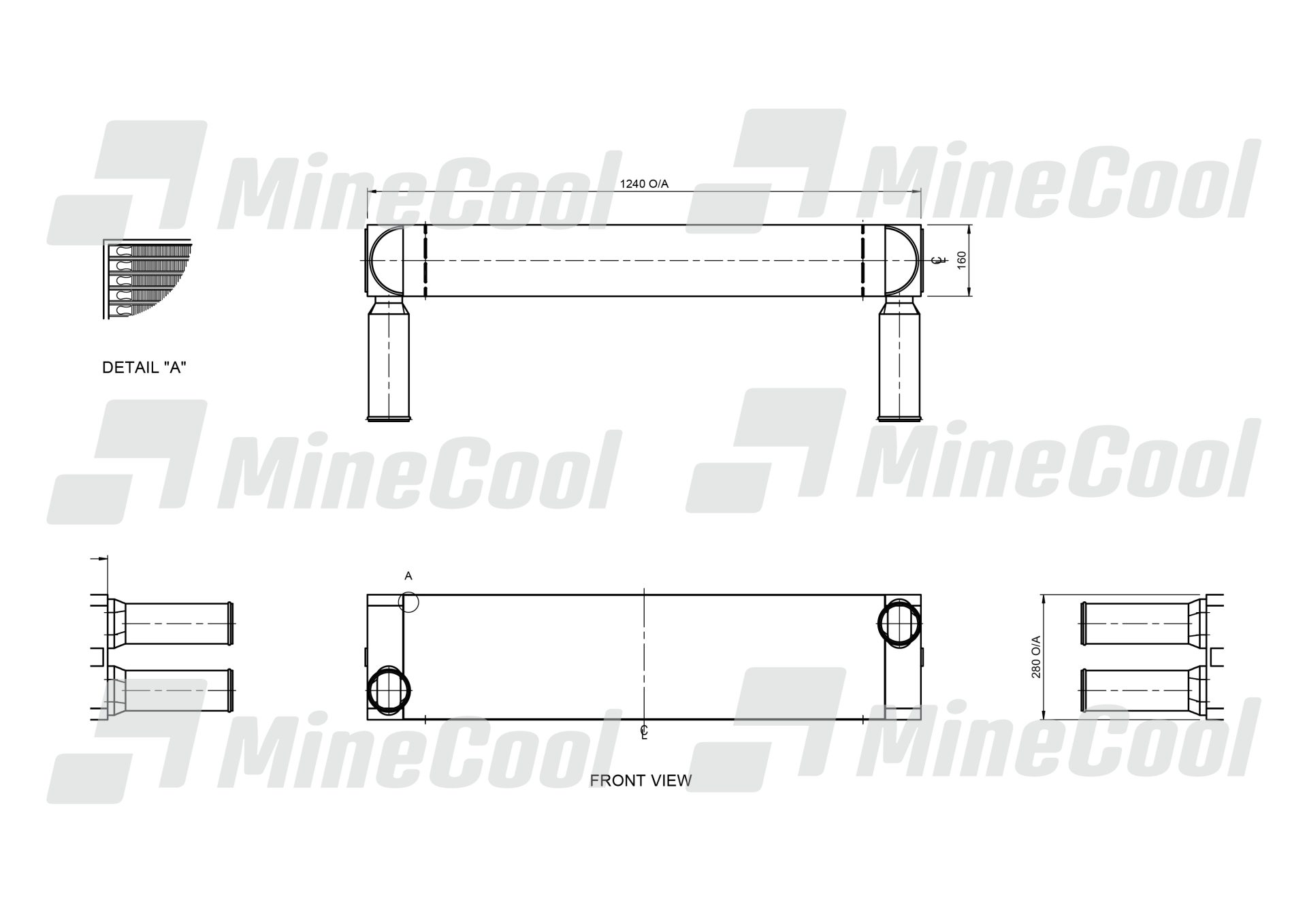 COOLER CHARGE AIR COMPLETE ASSY CASE 8000 / 8800 HARVESTER - Image 3