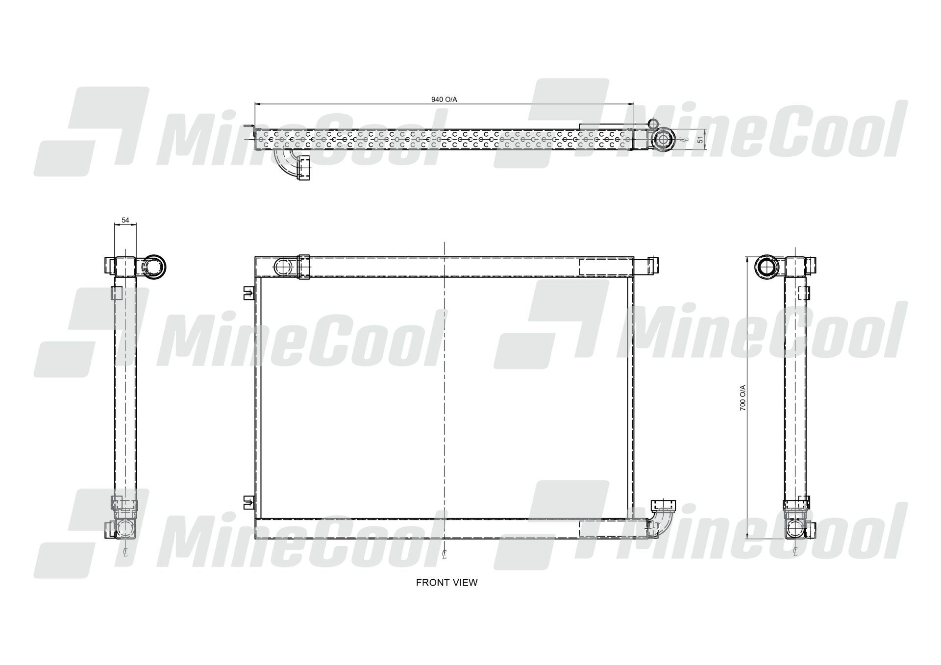 COOLER TRANSMISSION OIL STEEL COMPLETE EIMCO ED7 / ED10 - Image 3