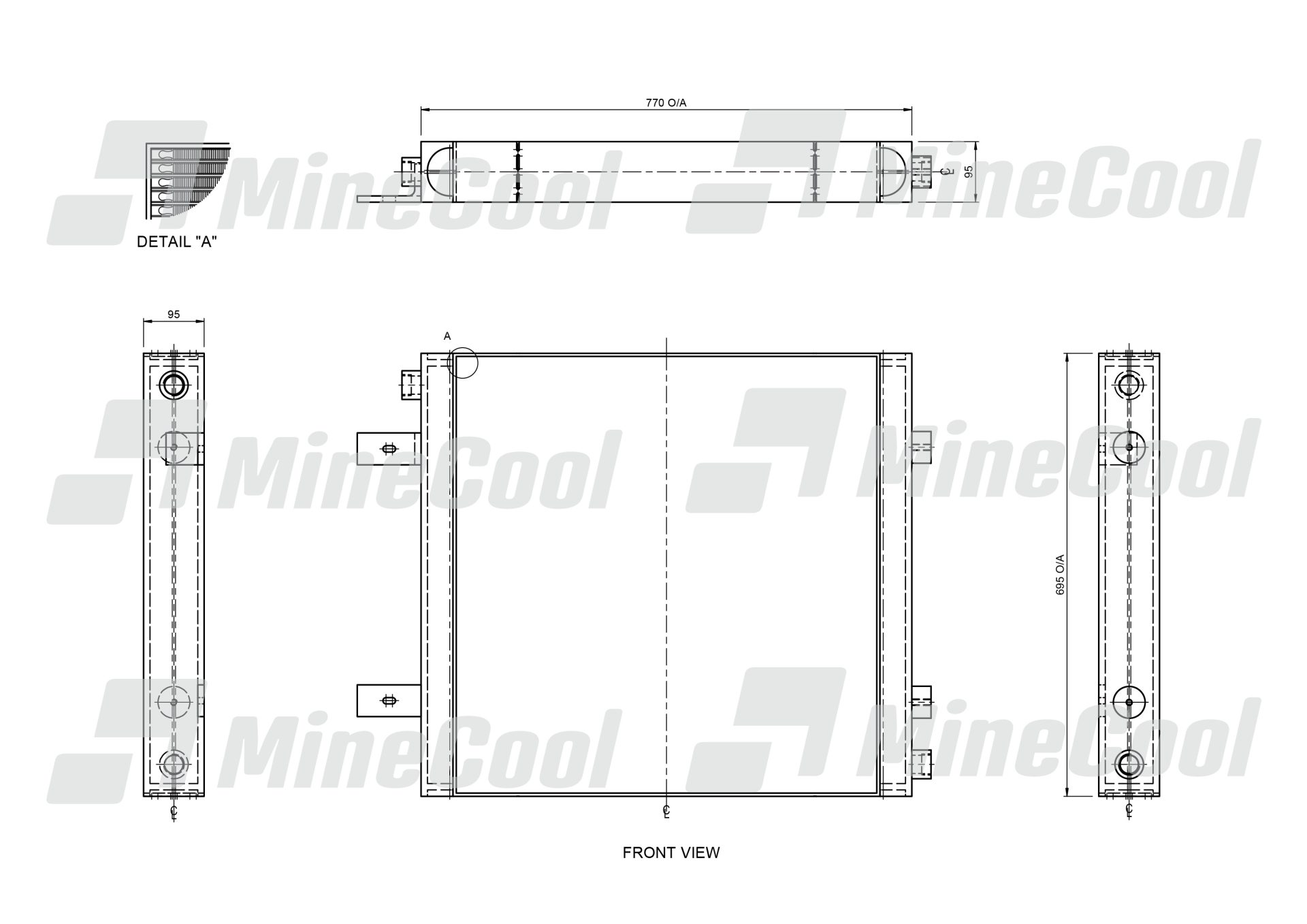COOLER HYDRAULIC OIL GEARBOX CAT RH170 / 6040 RH340 / 6060 - Image 3